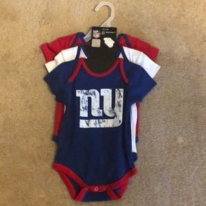 Set of 3 NY Giants Baby Bodysuits